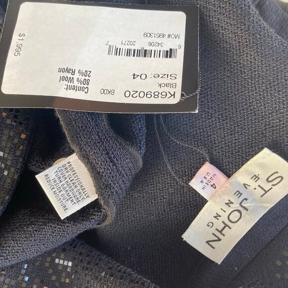 NWT Vintage ST. JOHN EVENING Santana Paillette Sequin Blazer Suit Jacket $1995 - Picture 14 of 16